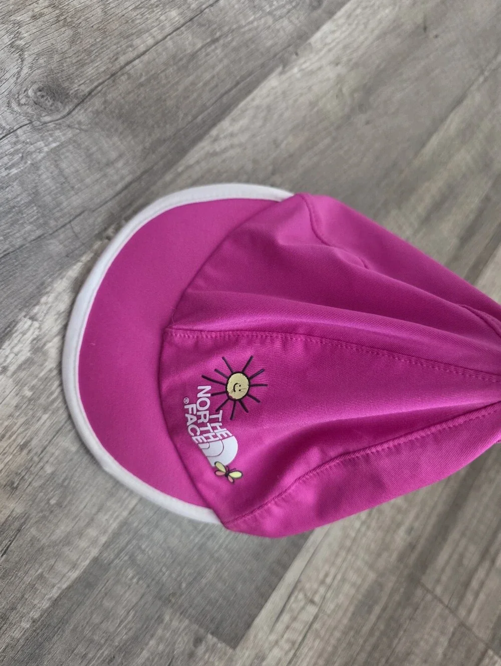 The North Face BABY INFANTS Y2K Kids Pink Sun Brim Hat with Neck Flap